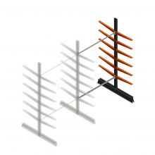 Leichtes Kragarmregal doppelseitig 2500x1500x600 mm (hxbxt) 6 Ebenen Anbauregal