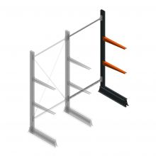 Leichte Kragarmregal einseitig 2000x1000x600 mm (hxbxt) 2 Ebenen Anbauregal