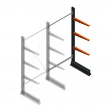 Leichtes Kragarmregal einseitig 2000x1000x600 mm (hxbxt) 3 Ebenen Anbauregal