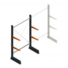 Leichtes Kragarmregal einseitig 2000x1250x500 mm (hxbxt) 2 Ebenen Anfangsregal