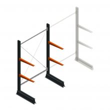 Leichtes einseitiges Kragarmregal 2000x1250x600 mm (hxbxt) 2 Ebenen Anfangsregal