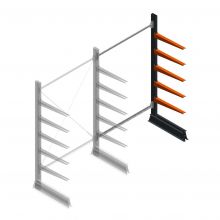 Leichtes Kragarmregal einseitig 2000x1250x600 mm (hxbxt) 5 Ebenen Anbauregal