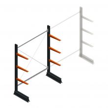 Leichtes Kragarmregal einseitig 2000x1500x500 mm (hxbxt) 3 Ebenen Anfangsregal