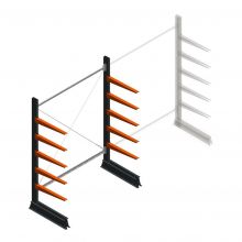 Leichtes Kragarmregal einseitig 2000x1500x600 mm (hxbxt) 5 Ebenen Anfangsregal