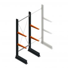 Leichtes Kragarmregal einseitig 2000x750x500 mm (hxbxt) 2 Ebenen Anfangsregal