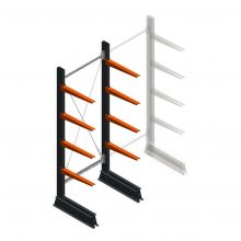 Leichtes einseitiges Kragarmregal 2000x750x500 mm (hxbxt) 4 Ebenen Anfangsregal