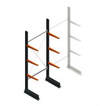 Leichtes Kragarmregal einseitig 2500x1000x500 mm (hxbxt) 3 Ebenen Anfangsregal