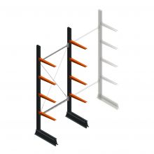 Leichtes einseitiges Kragarmregal 2500x1000x500 mm (hxbxt) 4 Ebenen Anfangsregal