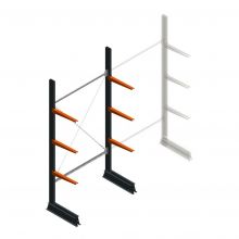 Leichtes einseitiges Kragarmregal 2500x1250x500 mm (hxbxt) 3 Ebenen Anfangsregal