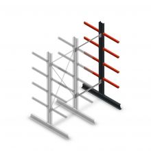 Medium Kragarmregal beidseitig 2500x1000x600 mm (hxbxt) 4 Ebenen Anbauregal