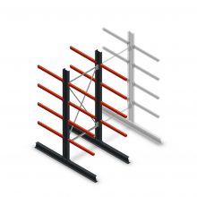 Medium Kragarmregal doppelseitig 2500x1000x800 mm (hxbxt) 4 Ebenen Anfangsregal