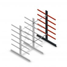 Medium Kragarmregal beidseitig 2500x1250x800 mm (hxbxt) 5 Ebenen Anbauregal