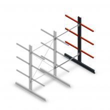 Medium Kragarmregal doppelseitig 2500x1500x800 mm (hxbxt) 3 Ebenen Anbauregal