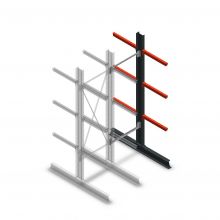 Medium Kragarmregal doppelseitig 2500x750x600 mm (hxbxt) 3 Ebenen Anbauregal