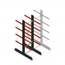 Medium Kragarmregal doppelseitig 2500x750x600 mm (hxbxt) 4 Ebenen Anfangsregal