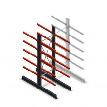 Medium Kragarmregal beidseitig 2500x750x800 mm (hxbxt) 5 Ebenen Anfangsregal