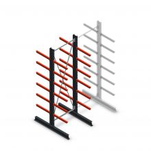 Medium Kragarmregal doppelseitig 3000x1000x600 mm (hxbxt) 6 Ebenen Anfangsregal