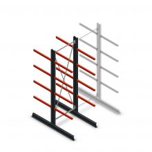 Medium Kragarmregal doppelseitig 3000x1000x800 mm (hxbxt) 4 Ebenen Anfangsregal