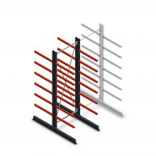 Medium Kragarmregal doppelseitig 3000x1000x800 mm (hxbxt) 6 Ebenen Anfangsregal