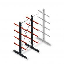 Medium Kragarmregal doppelseitig 3000x1250x600 mm (hxbxt) 4 Ebenen Anfangsregal