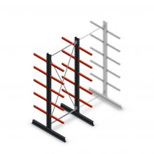 Medium Kragarmregal beidseitig 3000x1250x600 mm (hxbxt) 5 Ebenen Anfangsregal