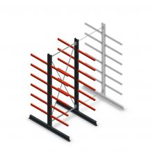 Medium Kragarmregal doppelseitig 3000x1250x800 mm (hxbxt) 6 Ebenen Anfangsregal