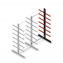 Medium Kragarmregal doppelseitig 3000x1500x600 mm (hxbxt) 6 Ebenen Anbauregal