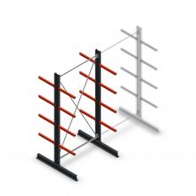 Medium Kragarmregal doppelseitig 3000x1500x600 mm (hxbxt) 4 Ebenen Anfangsregal