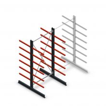 Medium Kragarmregal beidseitig 3000x1500x800 mm (hxbxt) 6 Ebenen Anfangsregal