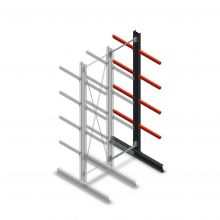 Medium Kragarmregal doppelseitig 3000x750x600 mm (hxbxt) 4 Ebenen Anbauregal