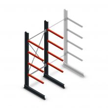 Medium Kragarmregal einseitig 2500x1000x800 mm (hxbxt) 4 Ebenen Anfangsregal