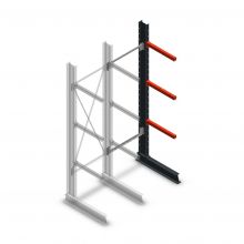 Medium Kragarmregal einseitig 2500x750x600 mm (hxbxt) 3 Ebenen Anbauregal