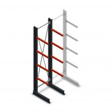 Medium Kragarmregal einseitig 3000x750x600 mm (hxbxt) 4 Ebenen Anfangsregal