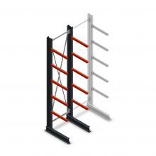 Medium Kragarmregal einseitig 3000x750x600 mm (hxbxt) 5 Ebenen Anfangsregal