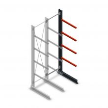 Medium Kragarmregal einseitig 3000x750x800 mm (hxbxt) 4 Ebenen Anbauregal