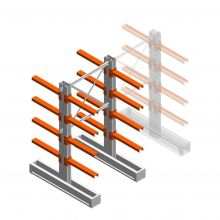 Medium Kragarmregal IT doppelseitig 1990x1000x600 mm (hxbxt) 4 Ebenen Anfangsregal