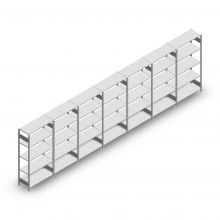 Vorteilsreihe Fachbodenregal Heavy Duty 2000x7000x400 mm (hxbxt) 5 Ebenen 250 kg