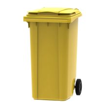 Abfallcontainer, mobiler Rollcontainer 240 Liter gelb