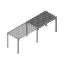 Modular erweiterbarer Ladetisch 1000x600x700 mm (HxBxT) Anbauregal