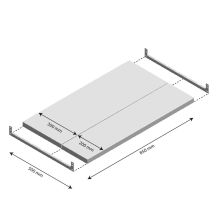 Ebene Fachboden Light Duty 850x500mm (bxt)