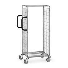 Kommissionierwagen aus verschweißtem Drahtgitter, Tragkraft 200 kg, 650x510x1625