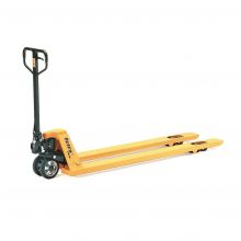 Palettenhubwagen, Hubwagen 1000 kg Gummi-Schwenkräder und Nylon-Gabelrollen lange Ausführung