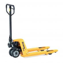 Palettenhubwagen, Hubwagen 2500 kg kurze Ausführung Gummi-Drehrollen und Nylon-Gabelrollen