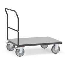 Plattformwagen, Schiebegriffwagen 500 kg mit Schiebegriff 850x500 anthrazit