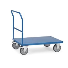 Plattformwagen, Schiebegriffwagen 600 kg mit Schiebegriff 1200x800 mm mit Stahlplattform