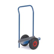 Plattenroller 400 kg 910 mm mit Luftreifen und Stütz- und Schiebegriff