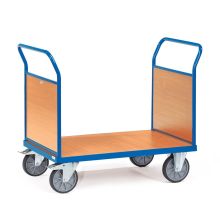 Plattformwagen, Transportwagen 600 kg mit 2 Holz-Kopfwänden 1200x800