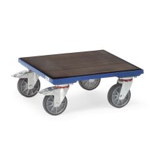 Rollplatte 400 kg 600x600 mit Holzplattform und geriffelter Gummimatte