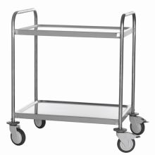 Edelstahl-Servierwagen mit 2 Etagen 800x580x960
