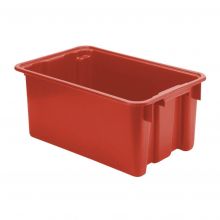 Stapelbarer, nestbarer Euronorm Behälter LB 600x400x250 mm (lxbxh) rot
